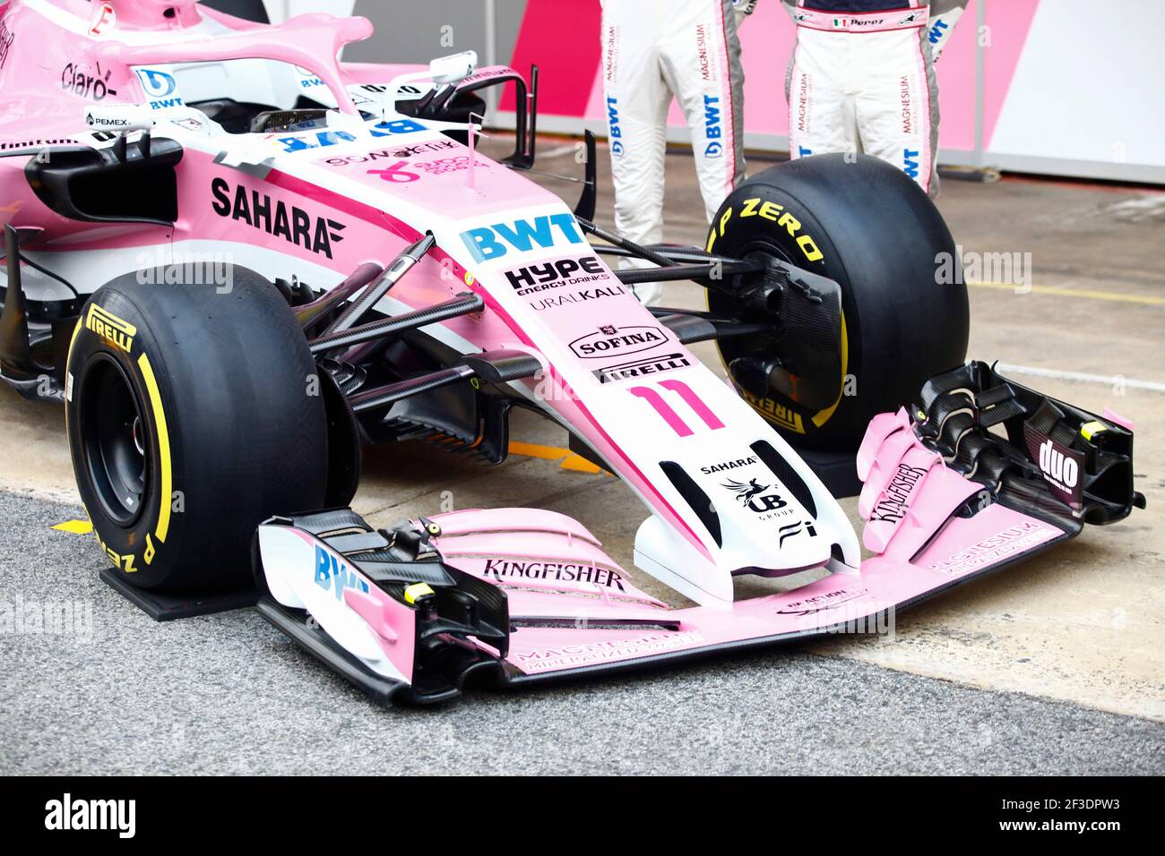 Front wing of the VJM11, during Force India VJM 11 launch at Barcelone, February 26, 2018 - Photo: Xavi Bonilla / DPPI Stock Photo