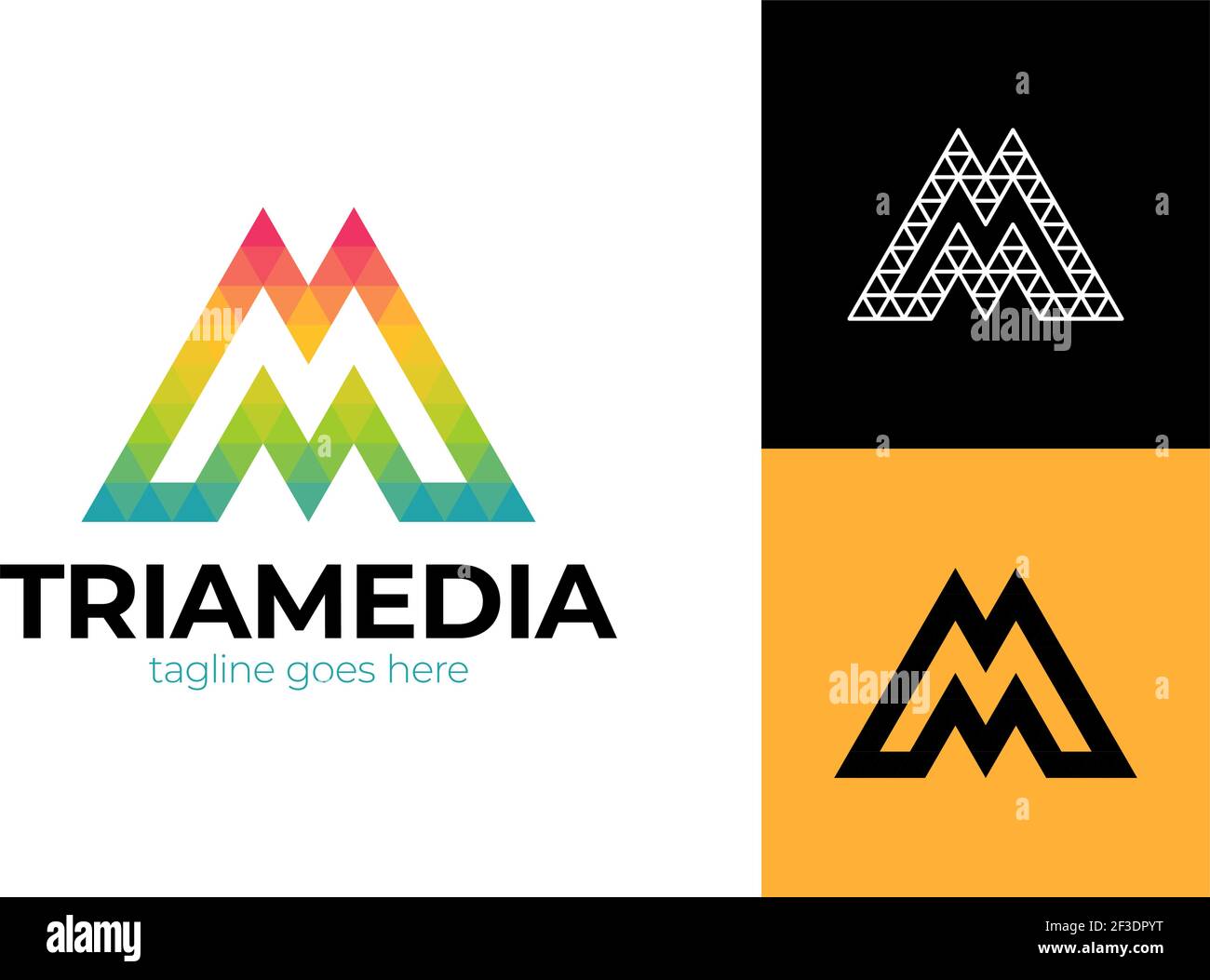 colorful letter m vector logo design for business company visual ...