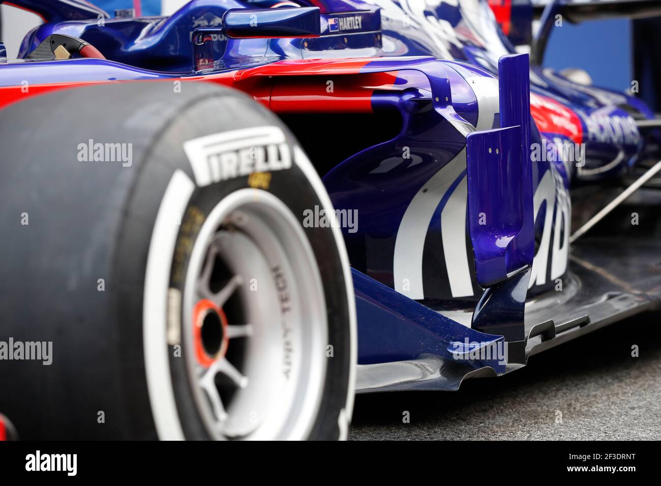 Sidepods of the STR13 during Toro Rosso STR13 launch at Barcelone, February 26, 2018 - Photo Florent Gooden / DPPI Stock Photo