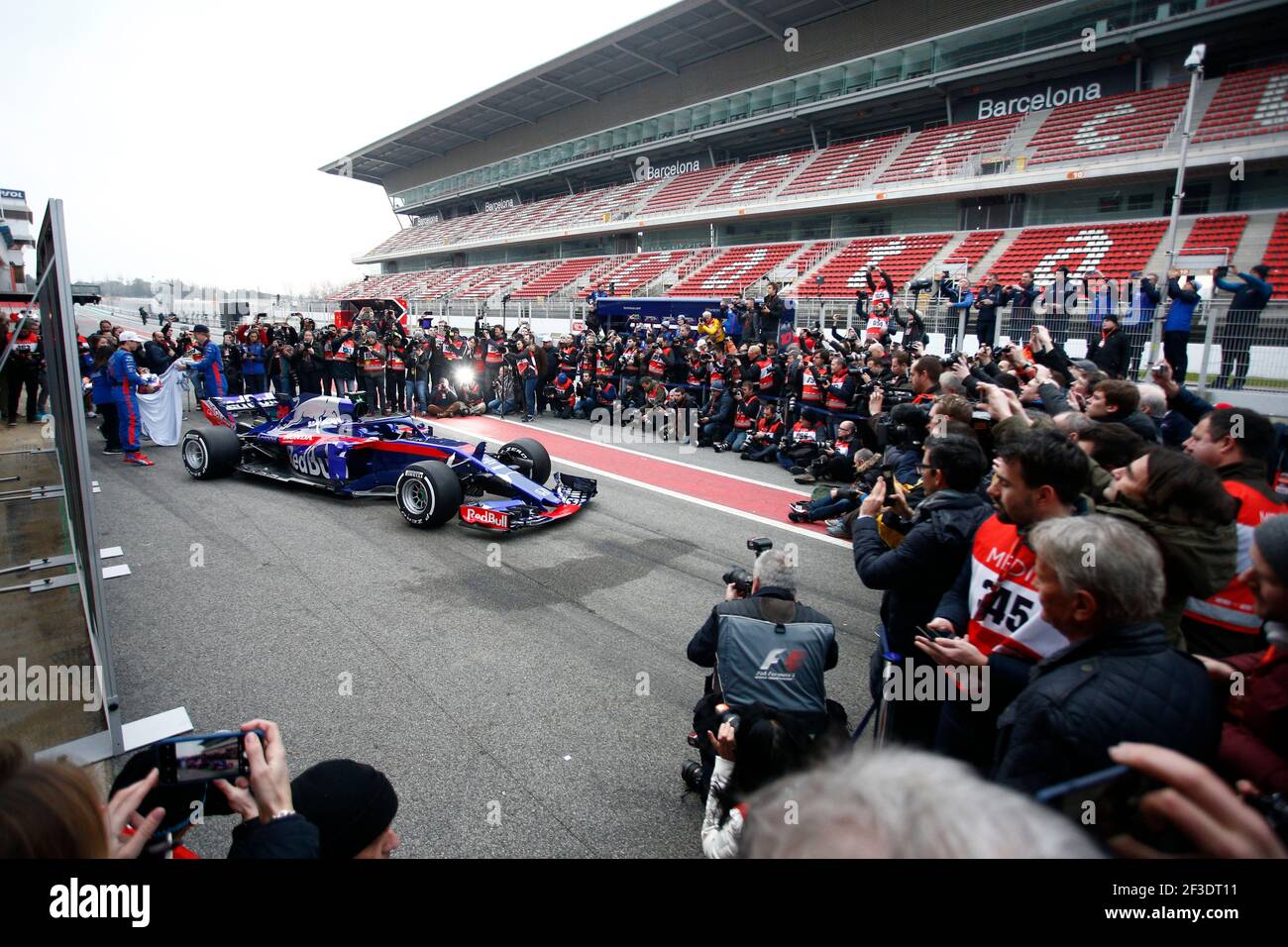 Photographers in front of the STR13 during Toro Rosso STR13 launch at Barcelone, February 26, 2018 - Photo: Xavi Bonilla / DPPI Stock Photo