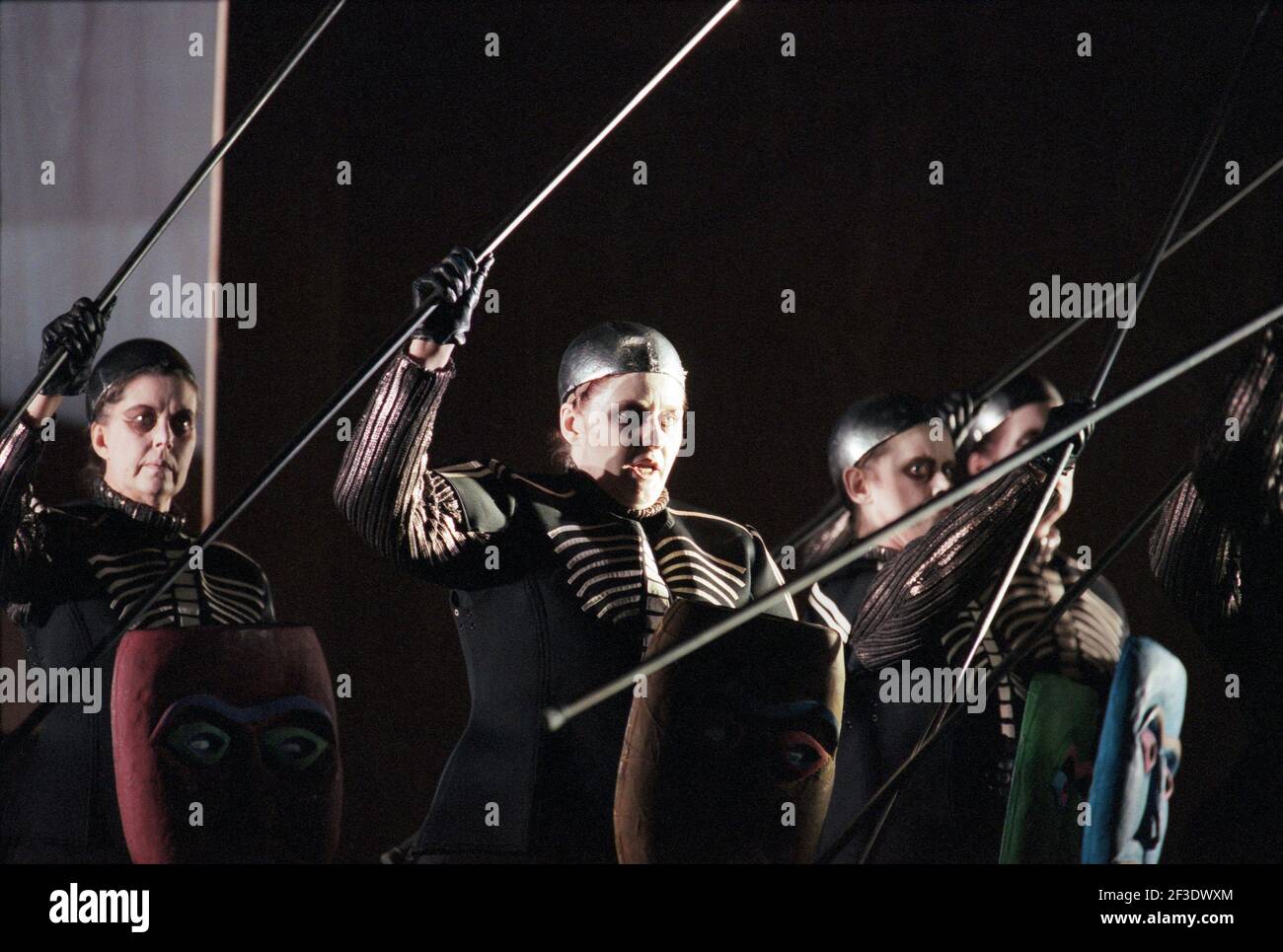 Valkyrie in DIE WALKURE by Wagner at the The Royal Opera, Covent Garden, London WC2 30/09/1996 conductor: Bernard Haitink design: Nigel Lowery lighting: Pat Collins director: Richard Jones Stock Photo
