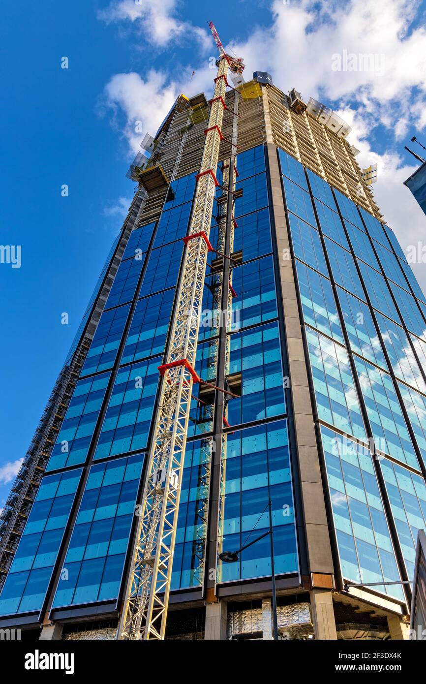 Warsaw, Poland - May 22, 2020: Construction site of Varso Place Tower at  Chmielna street in Srodmiescie business district of Warsaw Stock Photo -  Alamy