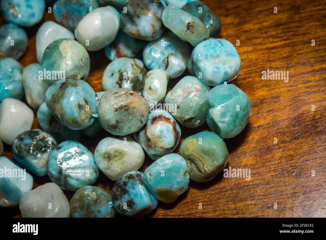 Light blue shop stone beads