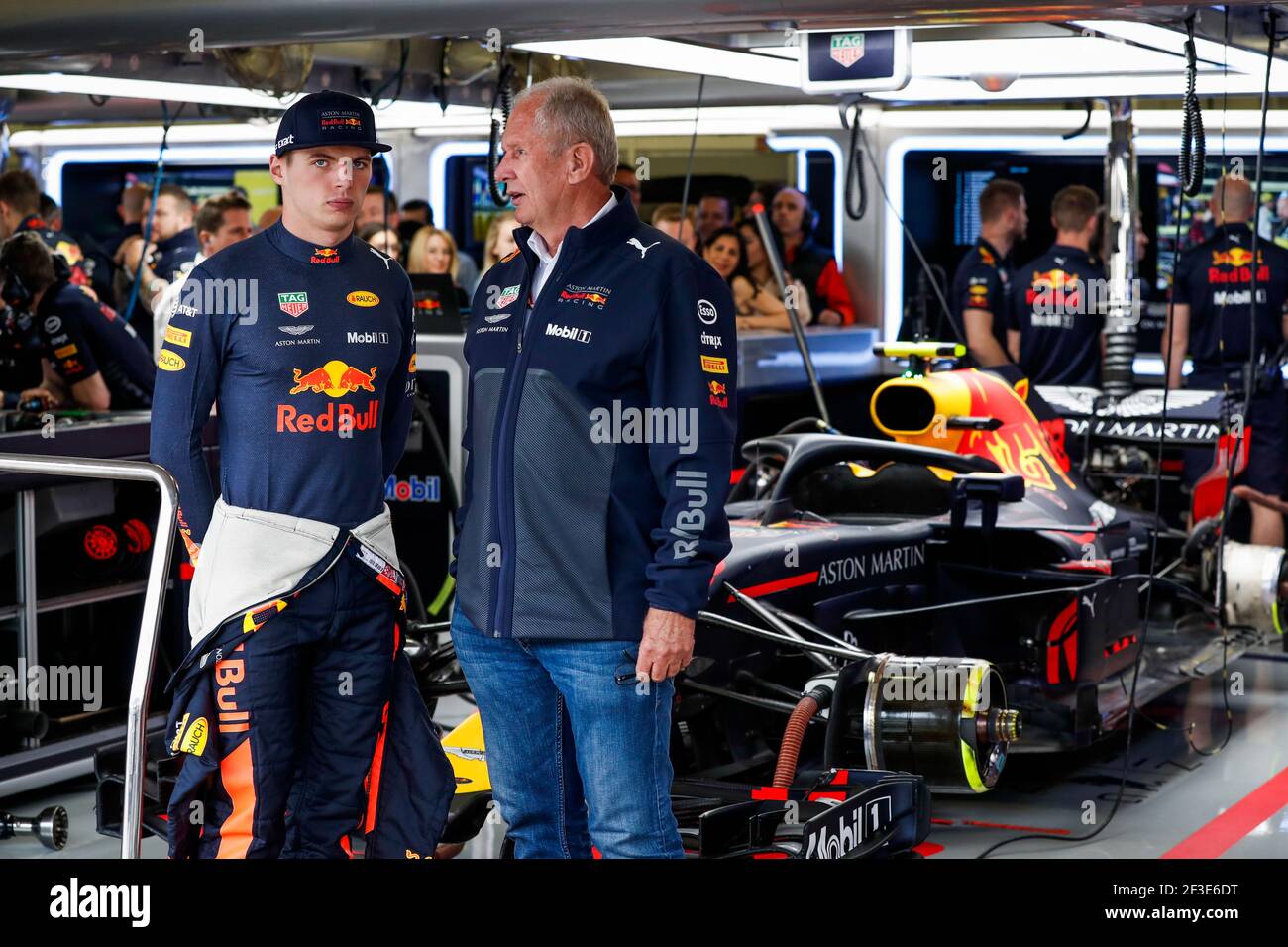 VERSTAPPEN Max (ned), Aston Martin Red Bull Tag Heuer RB14, MARKO Helmut  (aut), Red Bull Racing Drivers' Manager, portrait during the 2018 Formula  One World Championship, Mexico Grand Prix from october 25