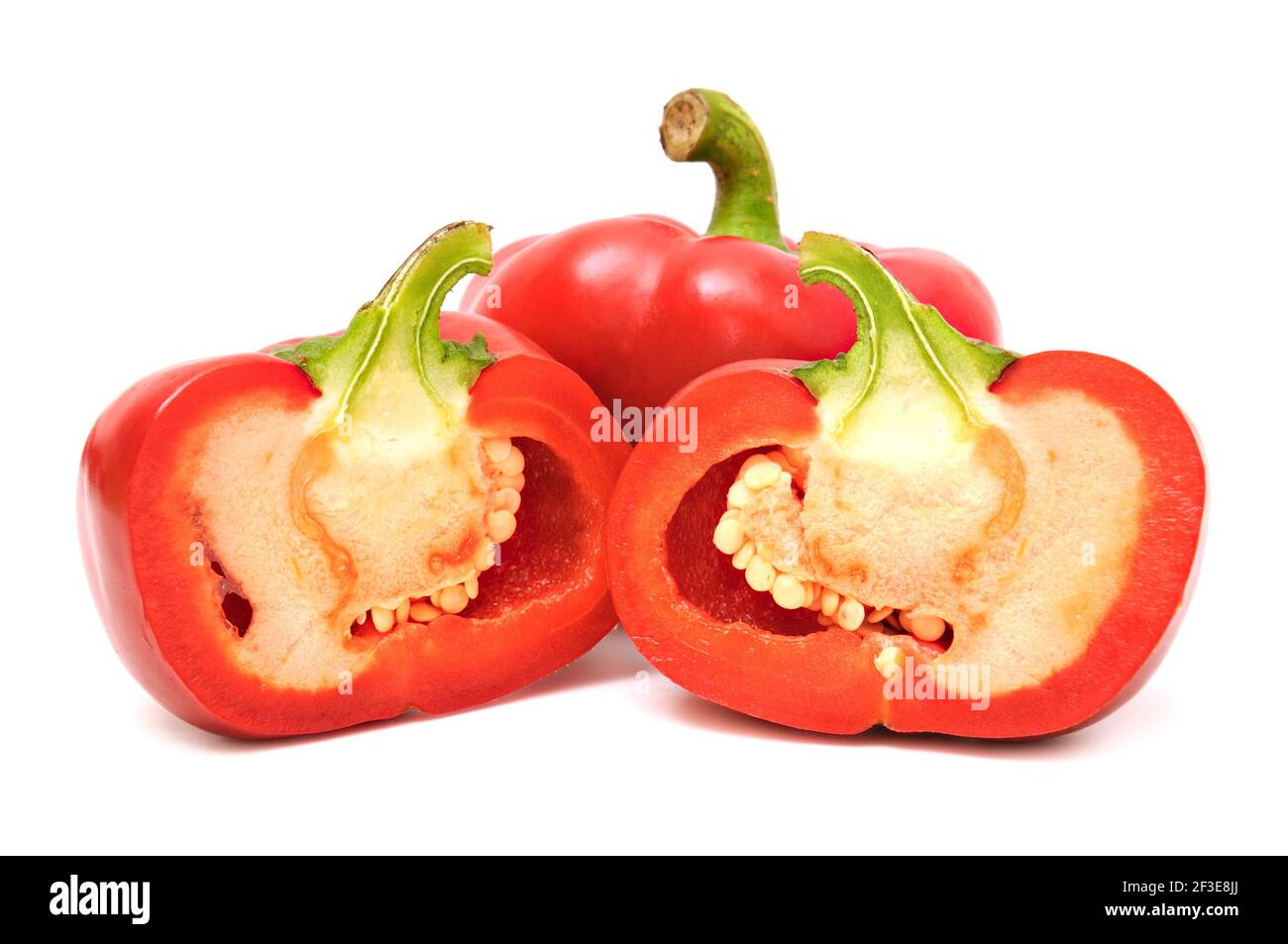 bell peppers isolated on a white background Stock Photo - Alamy