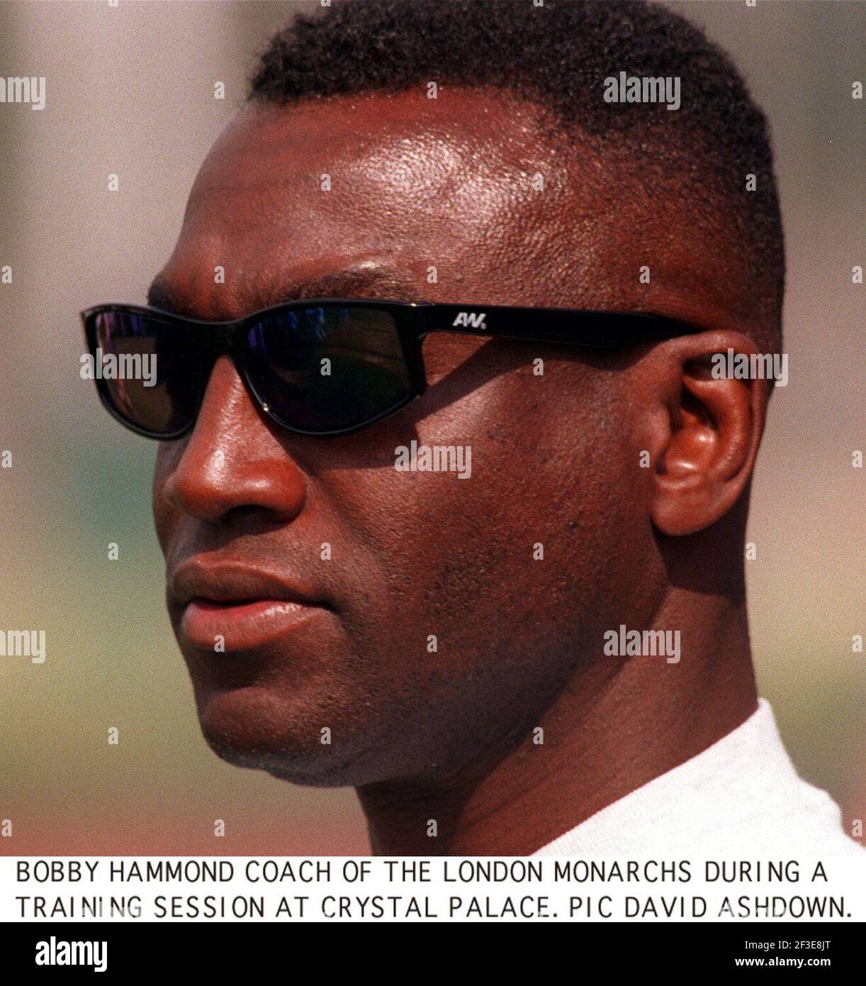 Bobby Hammond coach of the London Monarchs American football team Stock  Photo - Alamy