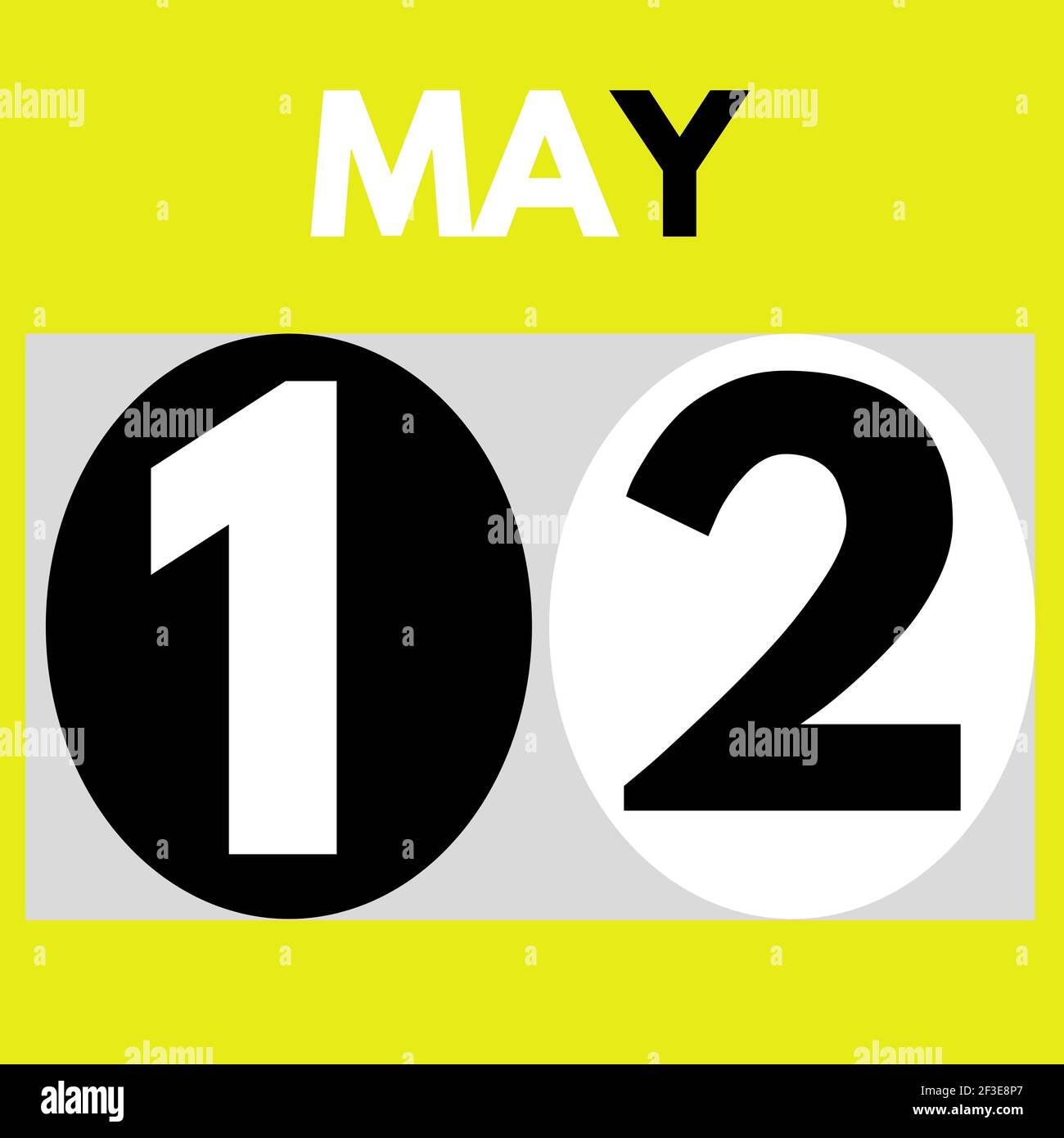 May 12 . Modern daily calendar icon .date ,day, month .calendar for the ...