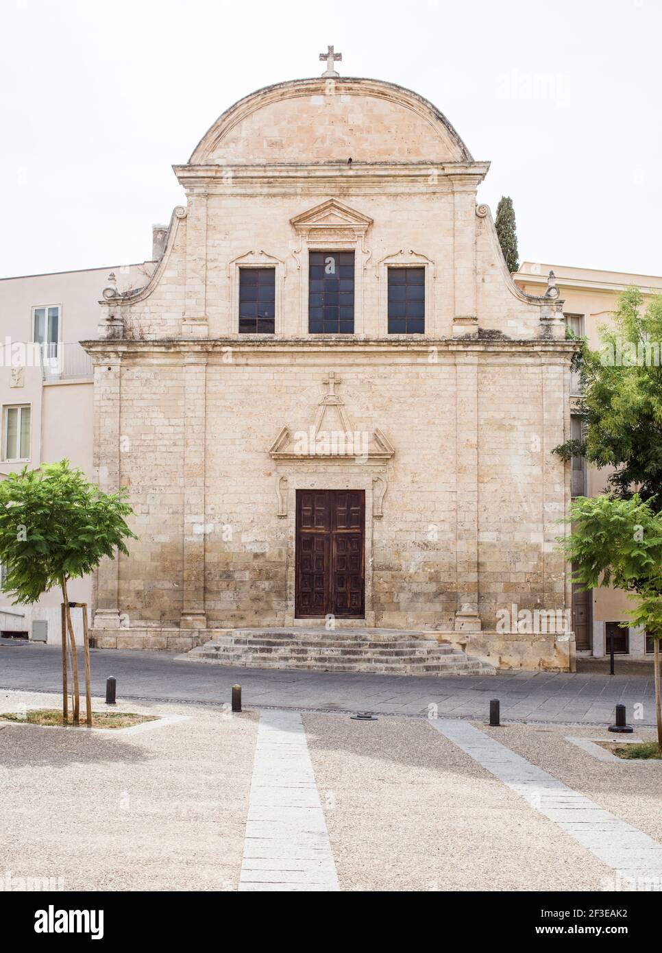 Chiesa di San Michele Church, Sassari Sardinia. It is built in front of the Cathedral of San Nicola in the Piazza Duomo district. Stock Photo