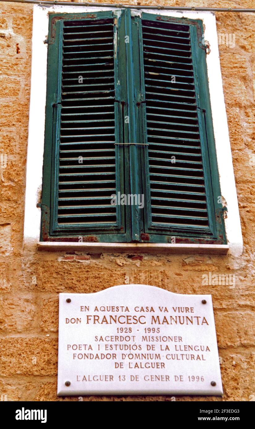 Alghero, Sardinia, Italy. Catalanspeaking communities Stock Photo Alamy