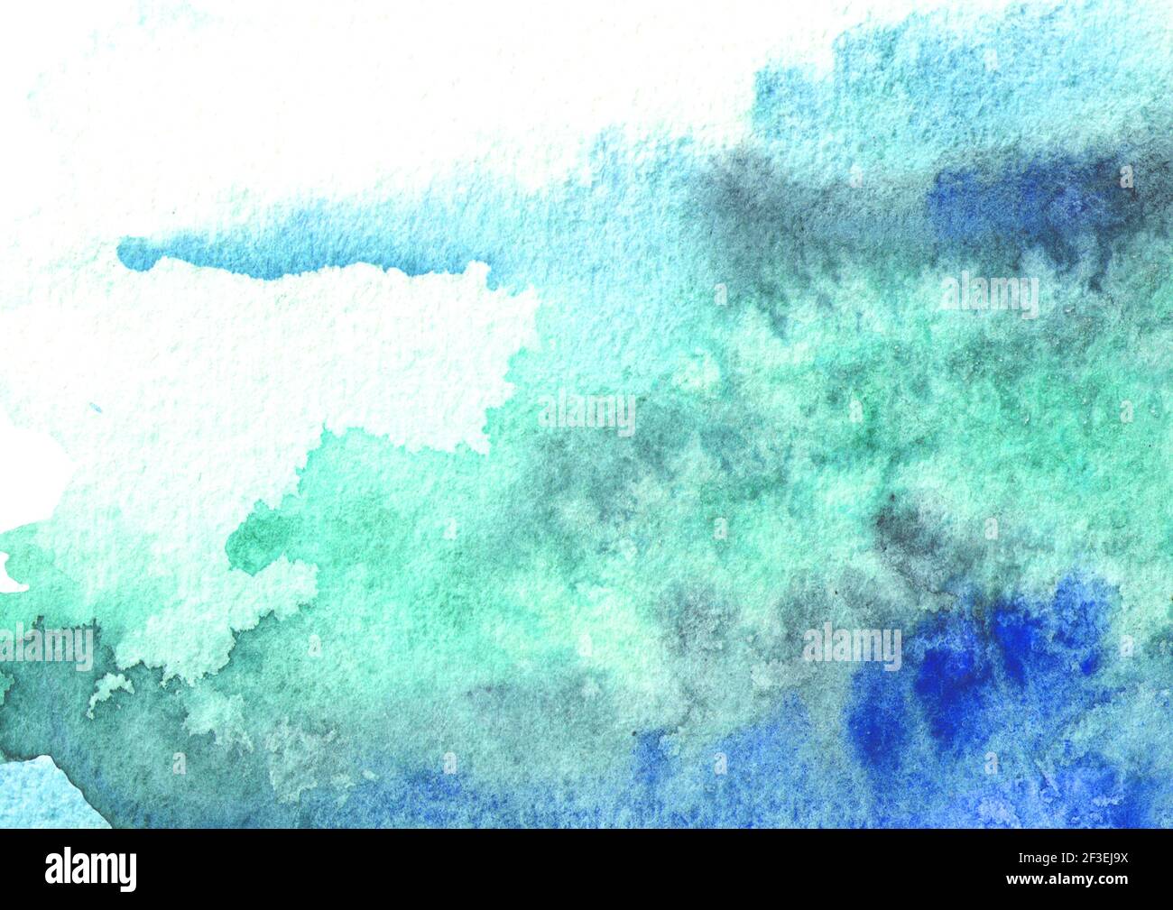 Blue watercolor background Hand drawn texture Stock Photo - Alamy