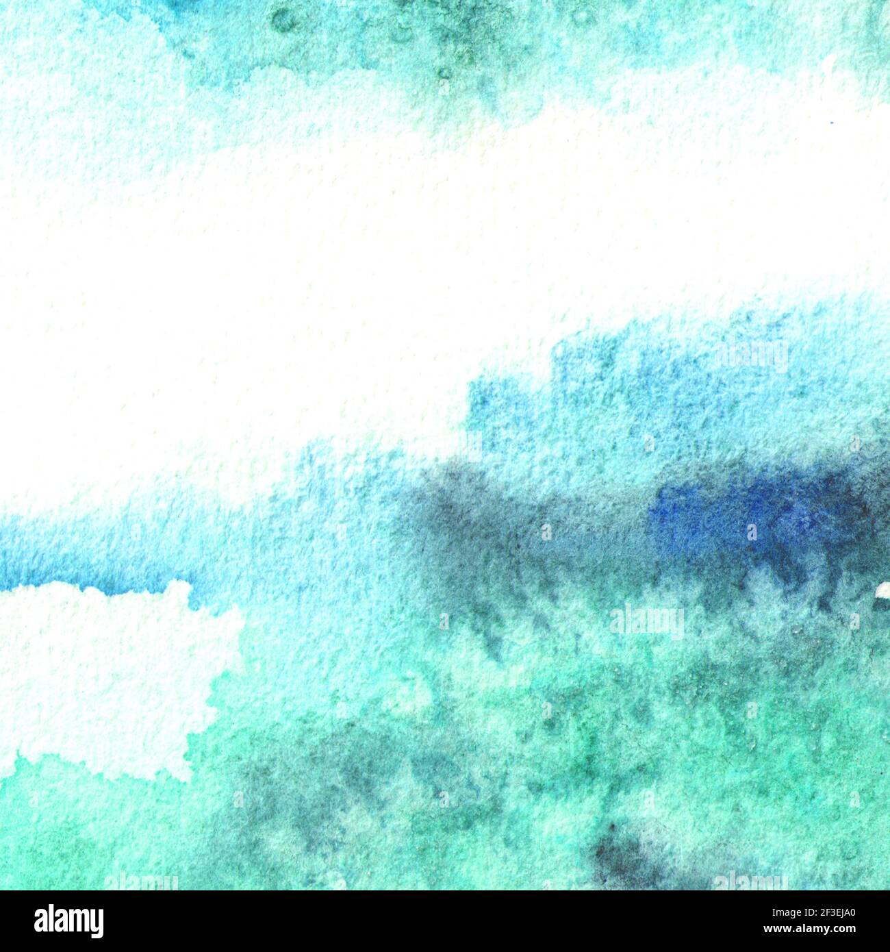 Blue watercolor background Hand drawn texture Stock Photo - Alamy