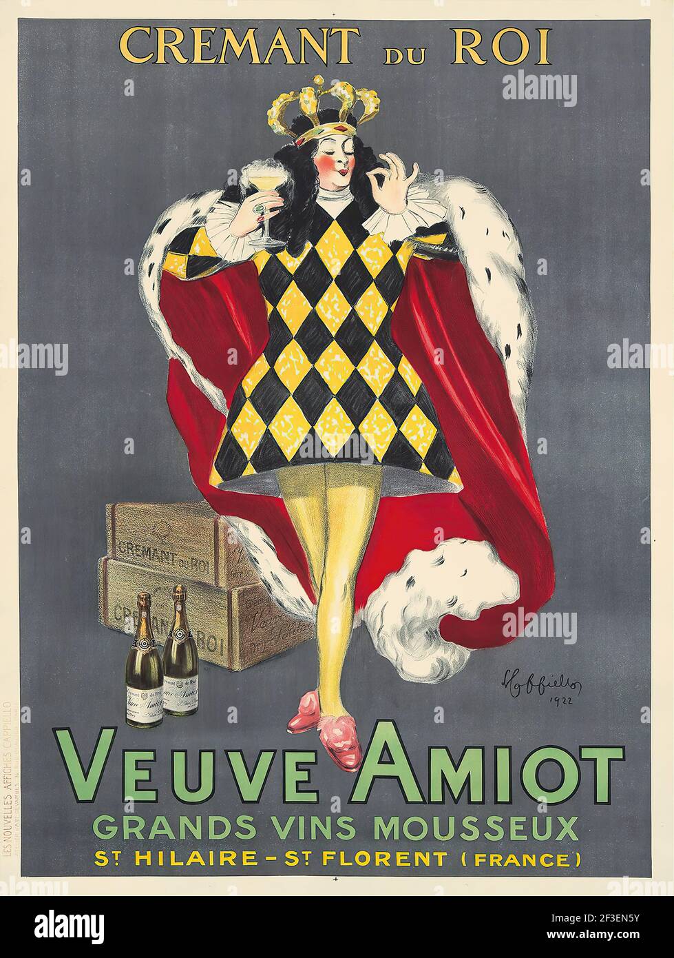 Veuve Amiot Cremant, 1922. Private Collection. Stock Photo