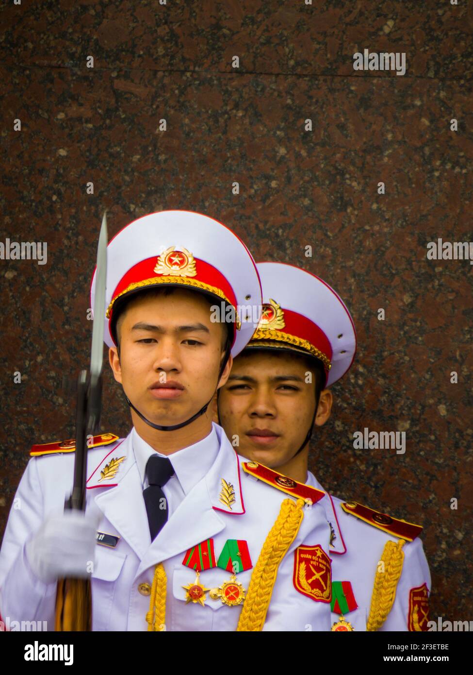 Royal guards, Hanoi, Vietnam Stock Photo