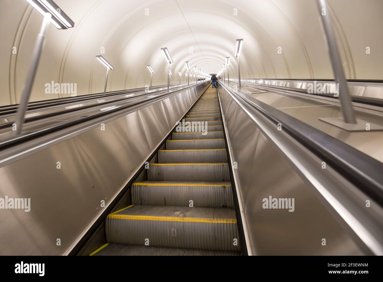 Modern escalator in Moscow metro (Metro station Park Pobedy), Russia Stock  Photo - Alamy