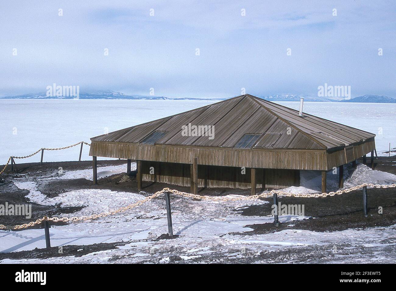 CAPTAIN SCOTT'S DISCOVERY HUT, ROSS ISLAND ANTARCTICA Stock Photo Alamy