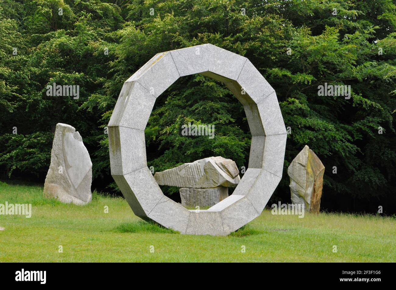 Standing stones at Heavens Gate on the Longleat estate in Wiltshire.UK Stock Photo