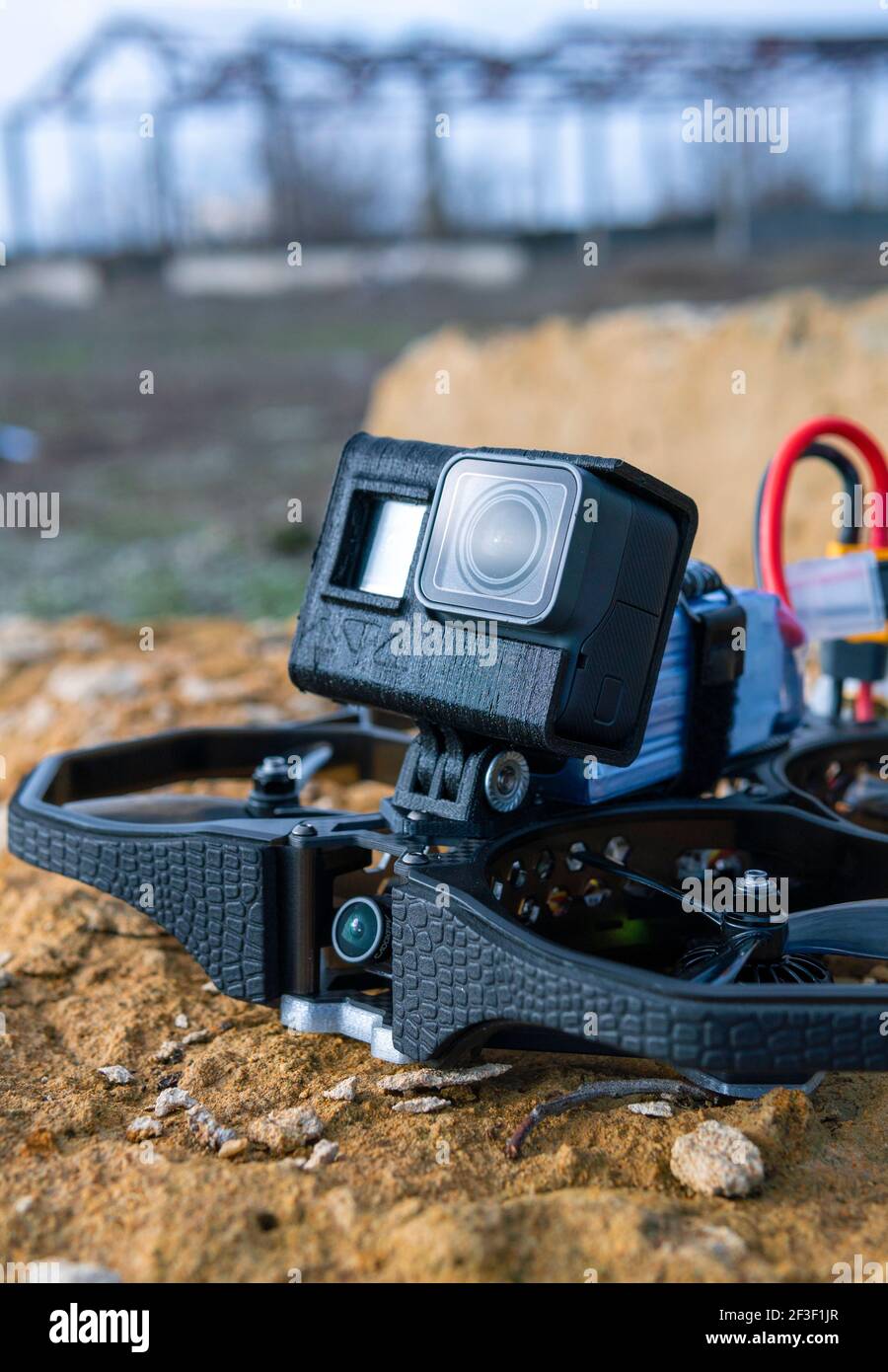 A Brand-New Modern Cinewhoop Iflight Protek 35 with GoPro Action Camera on  Board Outdoors in the Grass Stock Photo - Alamy