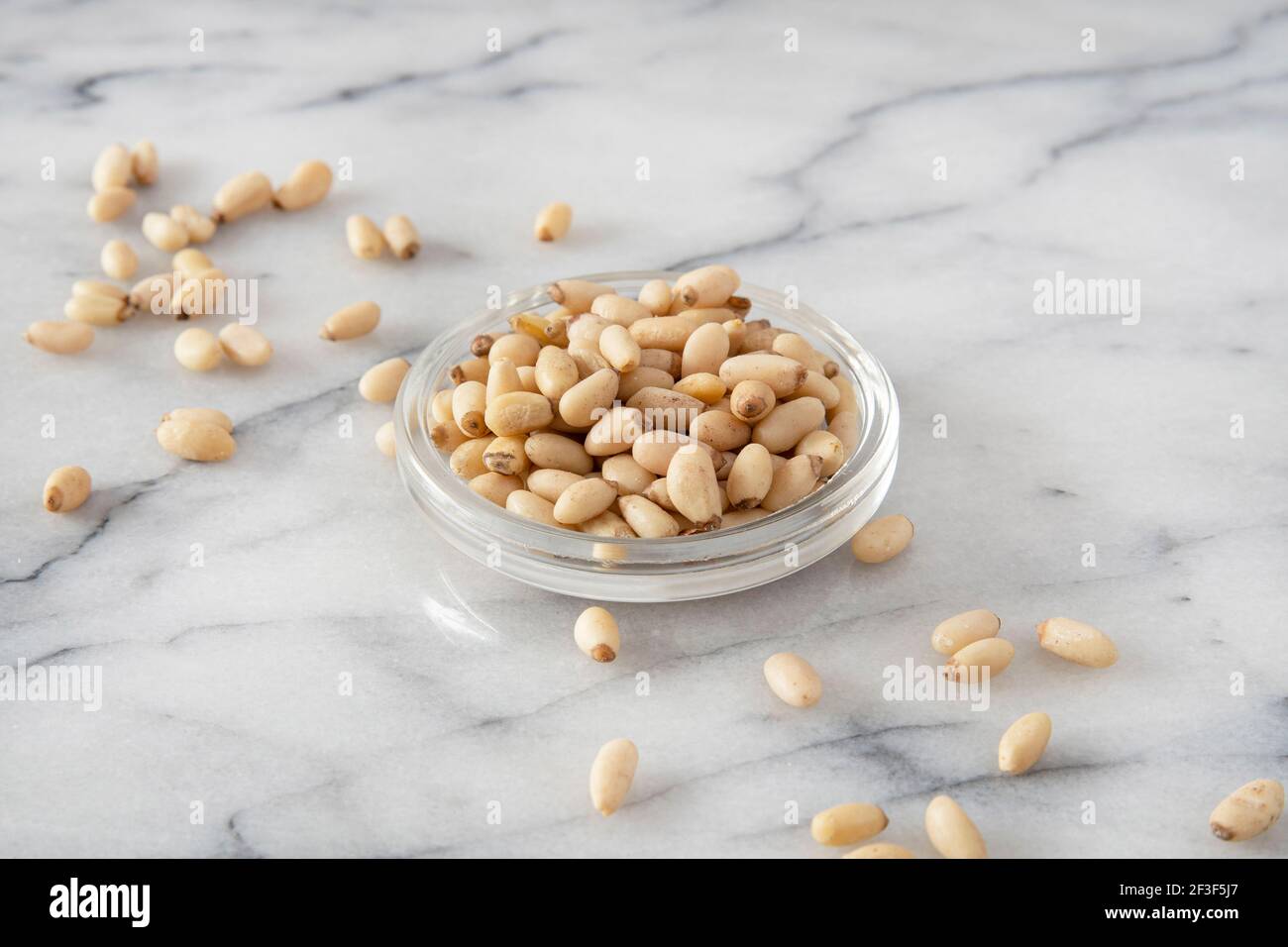 Close-up of pine nut seeds Stock Photo