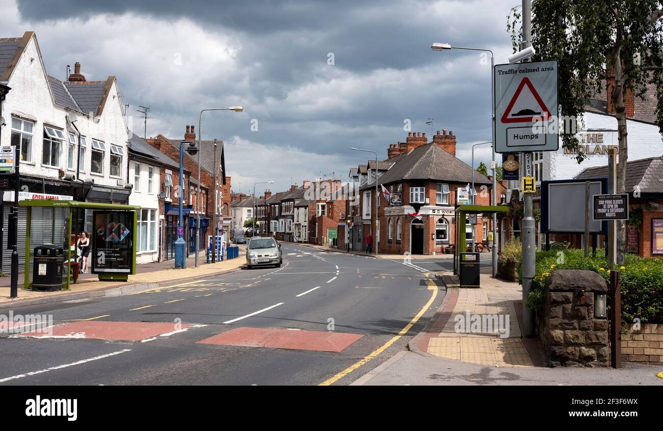 Main road and shops in Stapleford, Nottinghamshire, UK Stock Photo Alamy