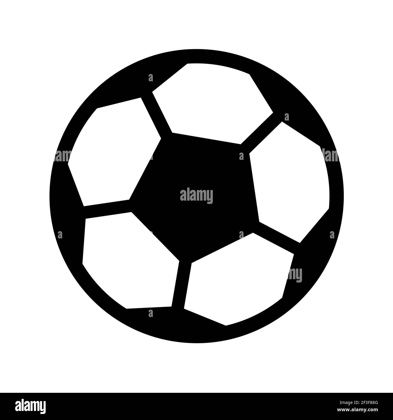 Soccer ball simple icon isolated on white. Vector illustration Stock Vector