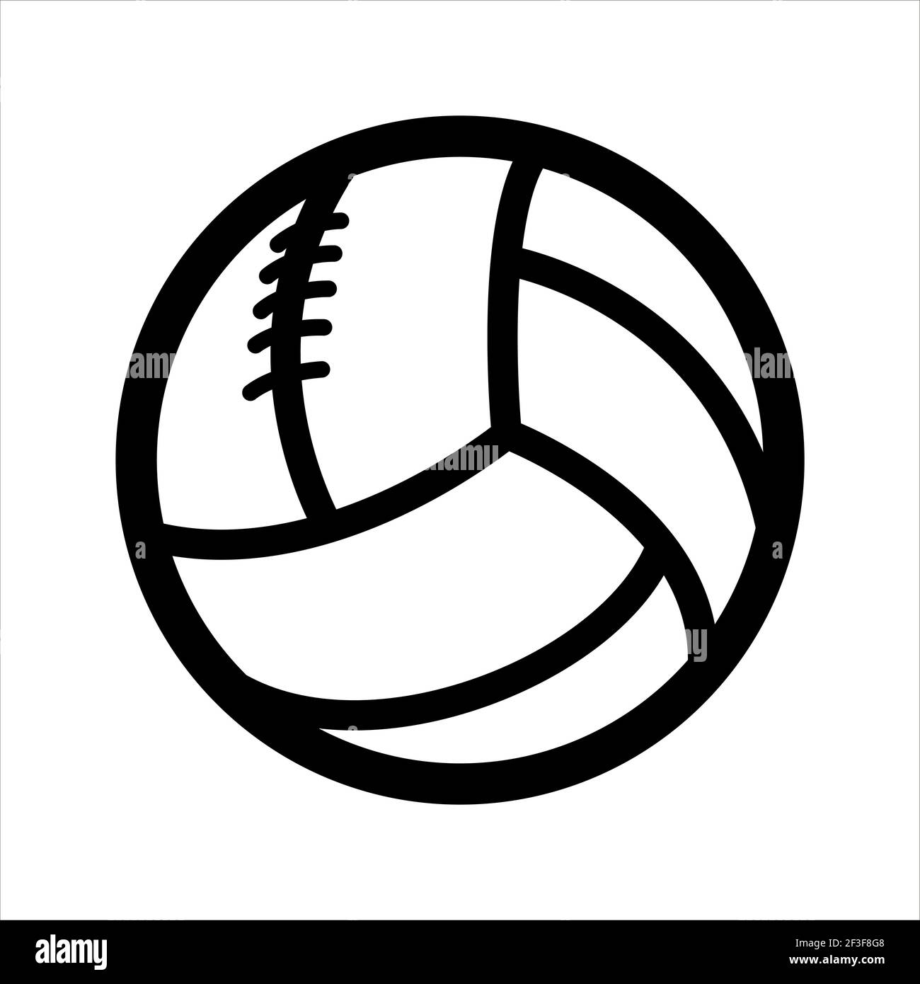 Linear icon of old leather soccer ball. Vector illustration Stock Vector