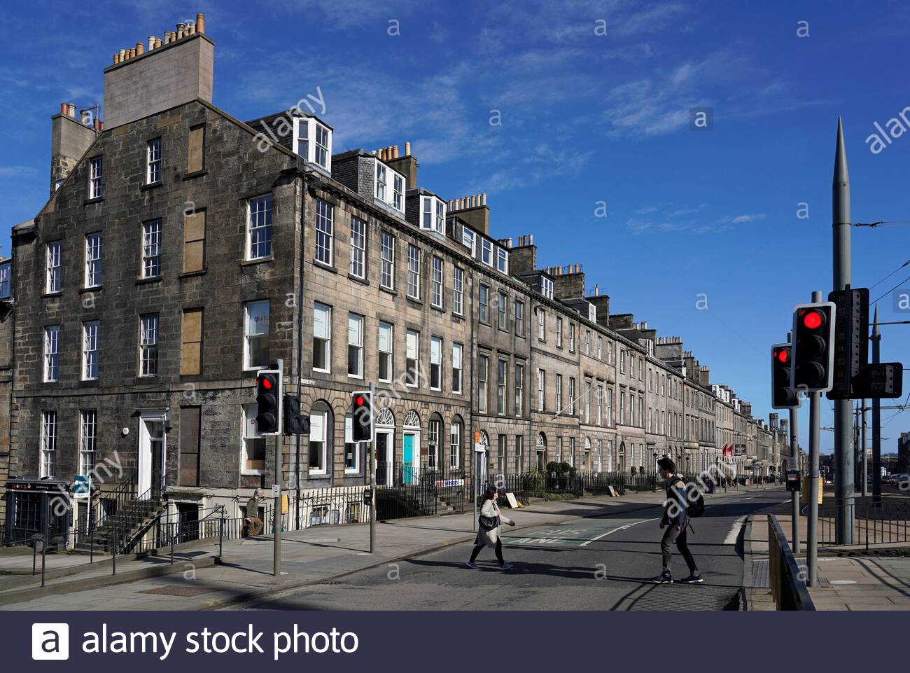 York Place, Edinburgh New Town Streets, upmarket housing, Edinburgh, Scotland Stock Photo