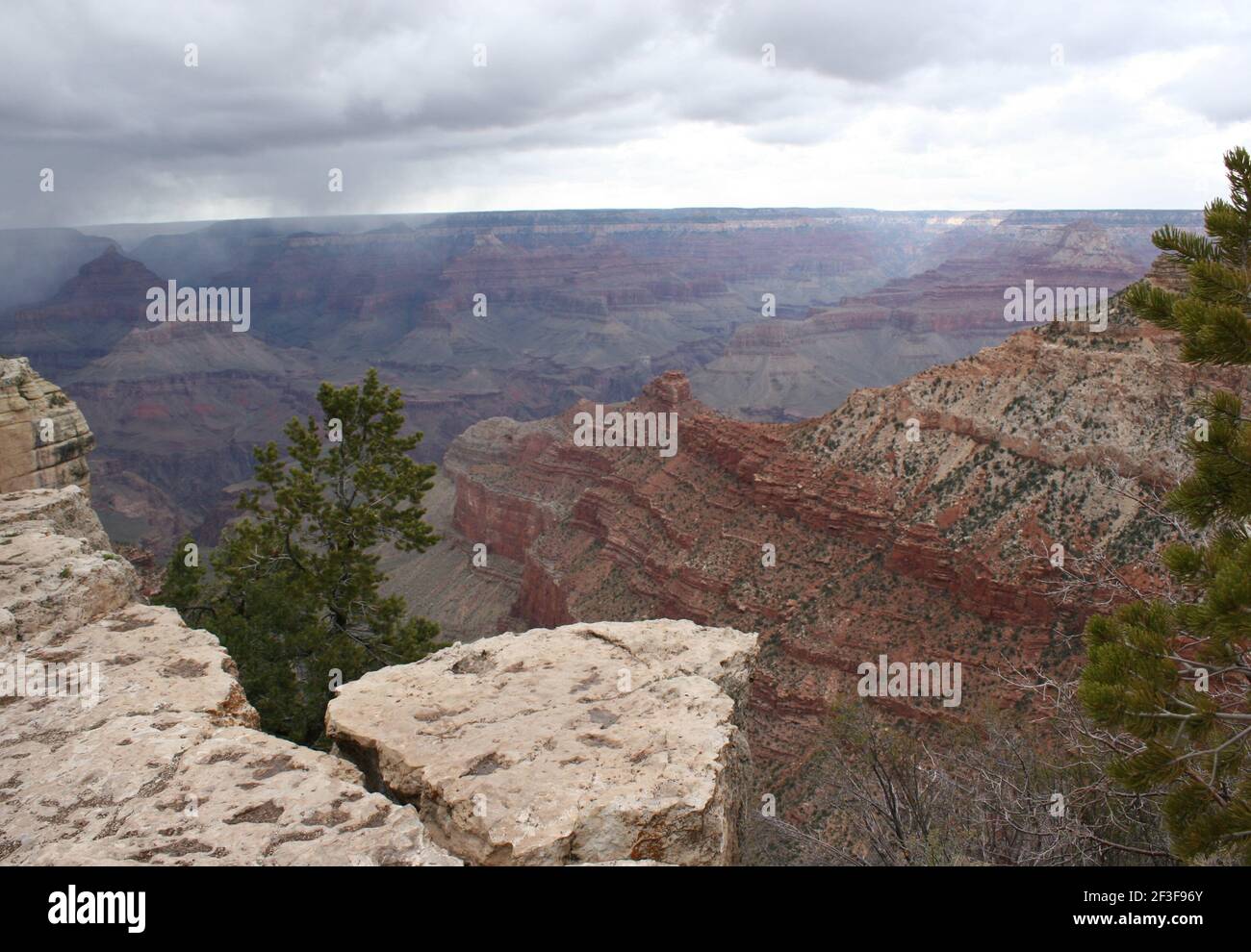 A landscape view of the Pipe Creek Vista in the USA on a cloudy day background Stock Photo