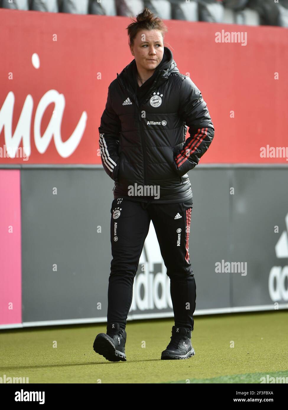 Munich, Germany. 14th Mar, 2020. Hegering, Marina (FC Bayern Muenchen 27) in action during the Flyeralarm Frauen Bundesliga match between FC Bayern Munich and SGS Essen at FC Bayern Campus in Bayern, Germany. Credit: SPP Sport Press Photo. /Alamy Live News Stock Photo