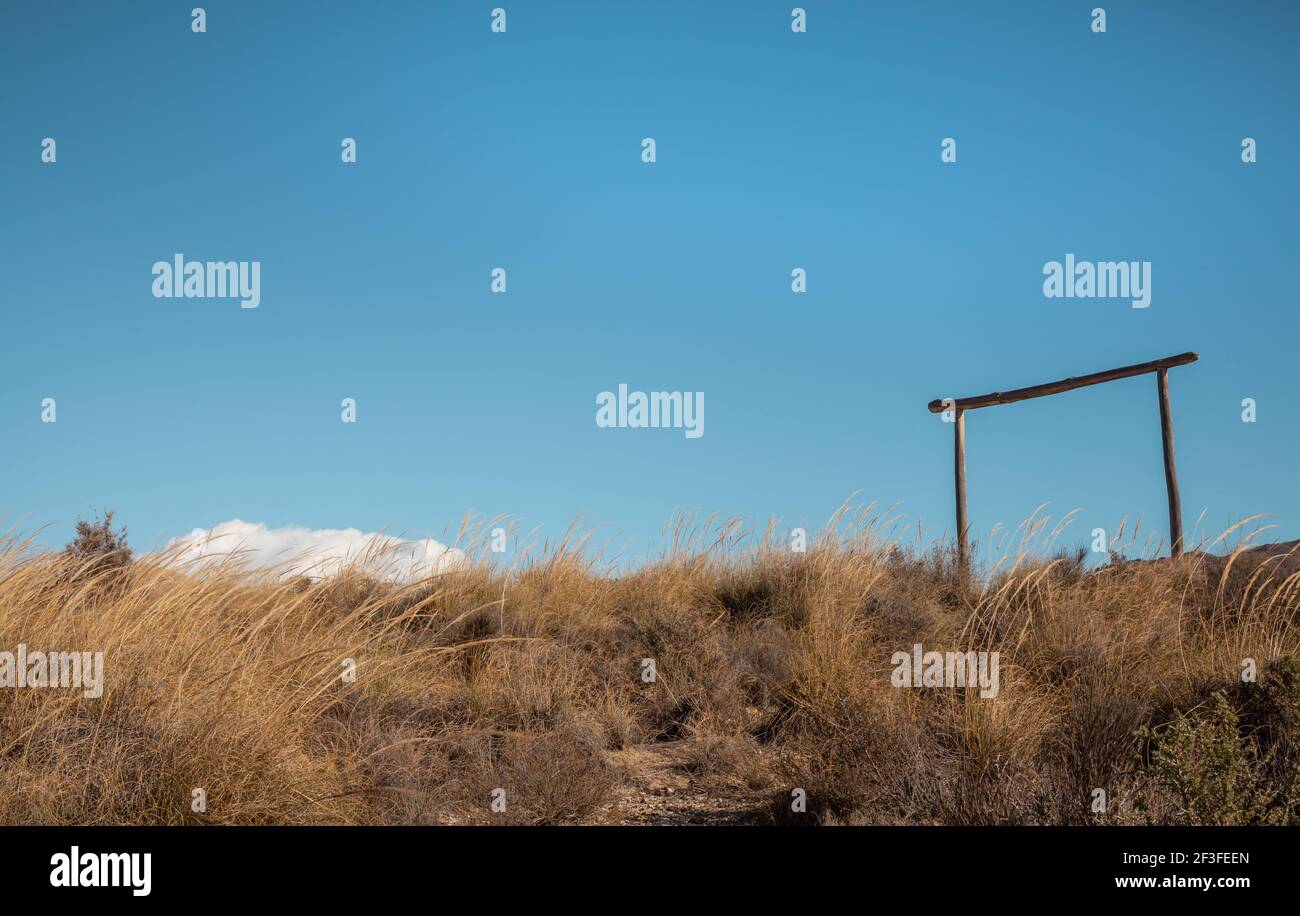Tabernas Desert Film set location Almeria Spain Nature Adventure Travel Europa Stock Photo