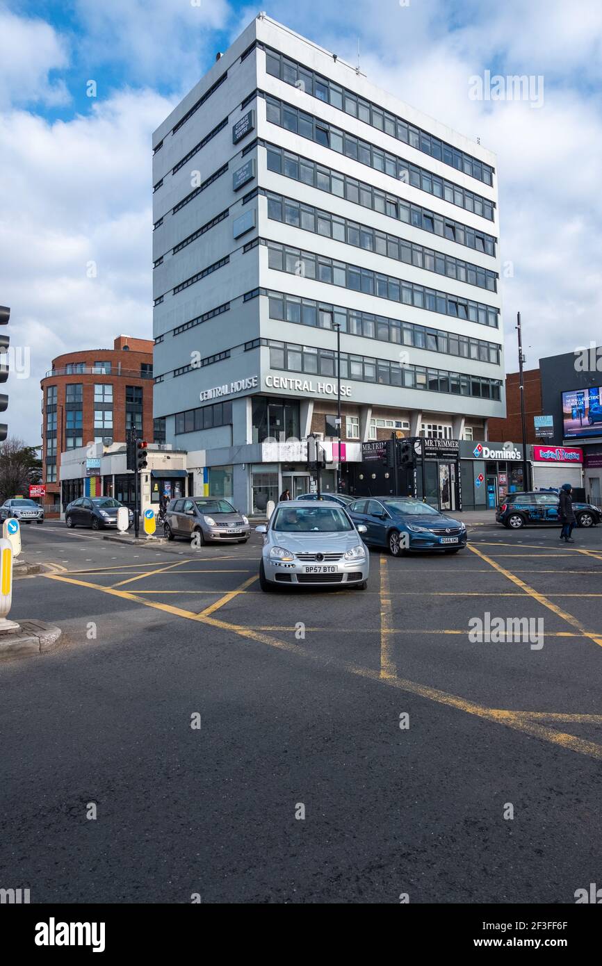 A view of Central House in Finchley Central, north London Stock Photo