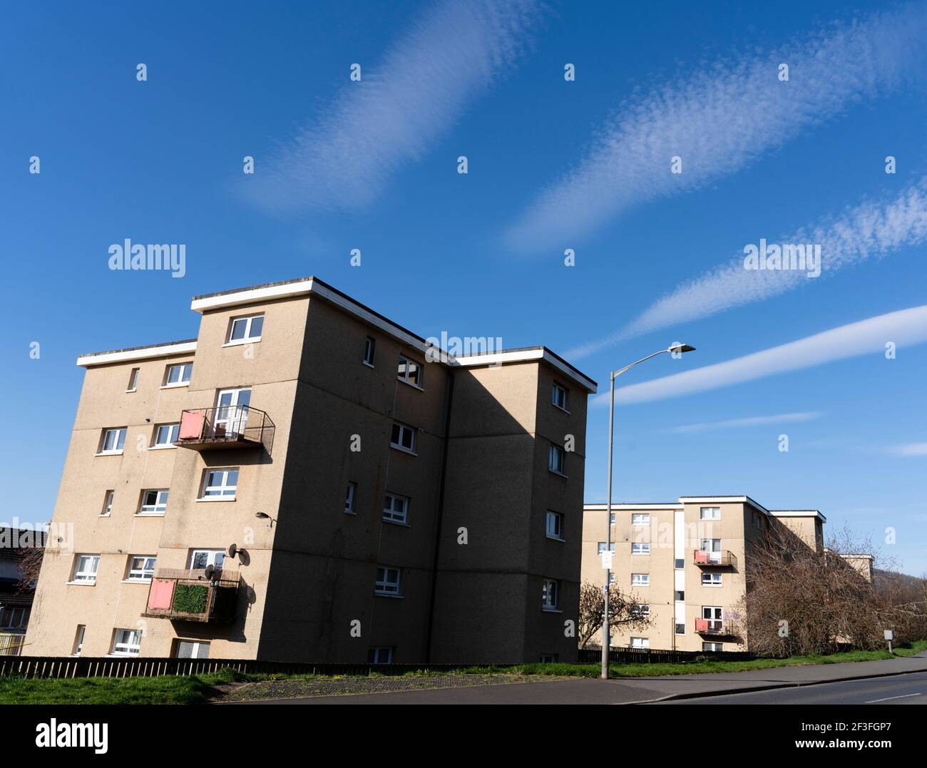 1960s social housing at Langlee in Galashiels, the largest town in the