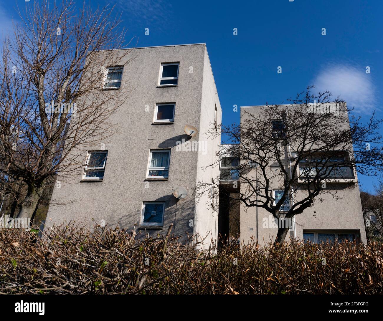 1960s social housing at Langlee in Galashiels, the largest town in the