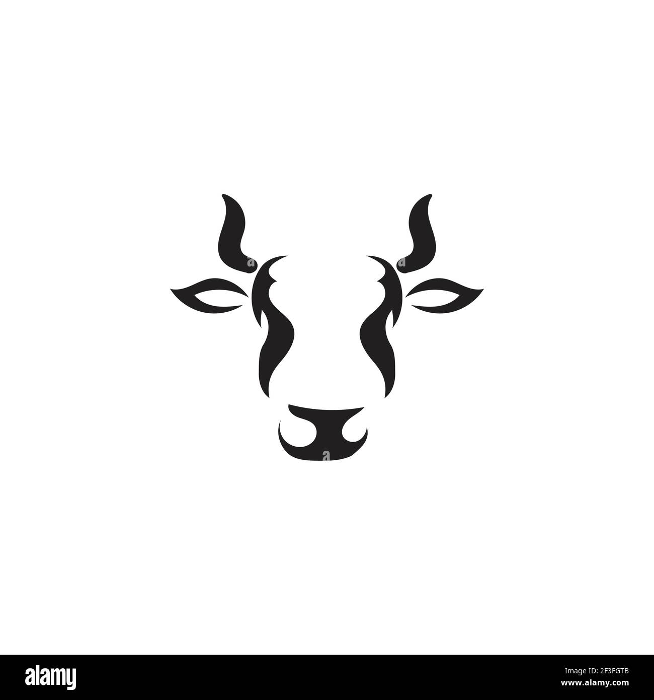 Cow Logo Template vector icon illustration design Stock Vector