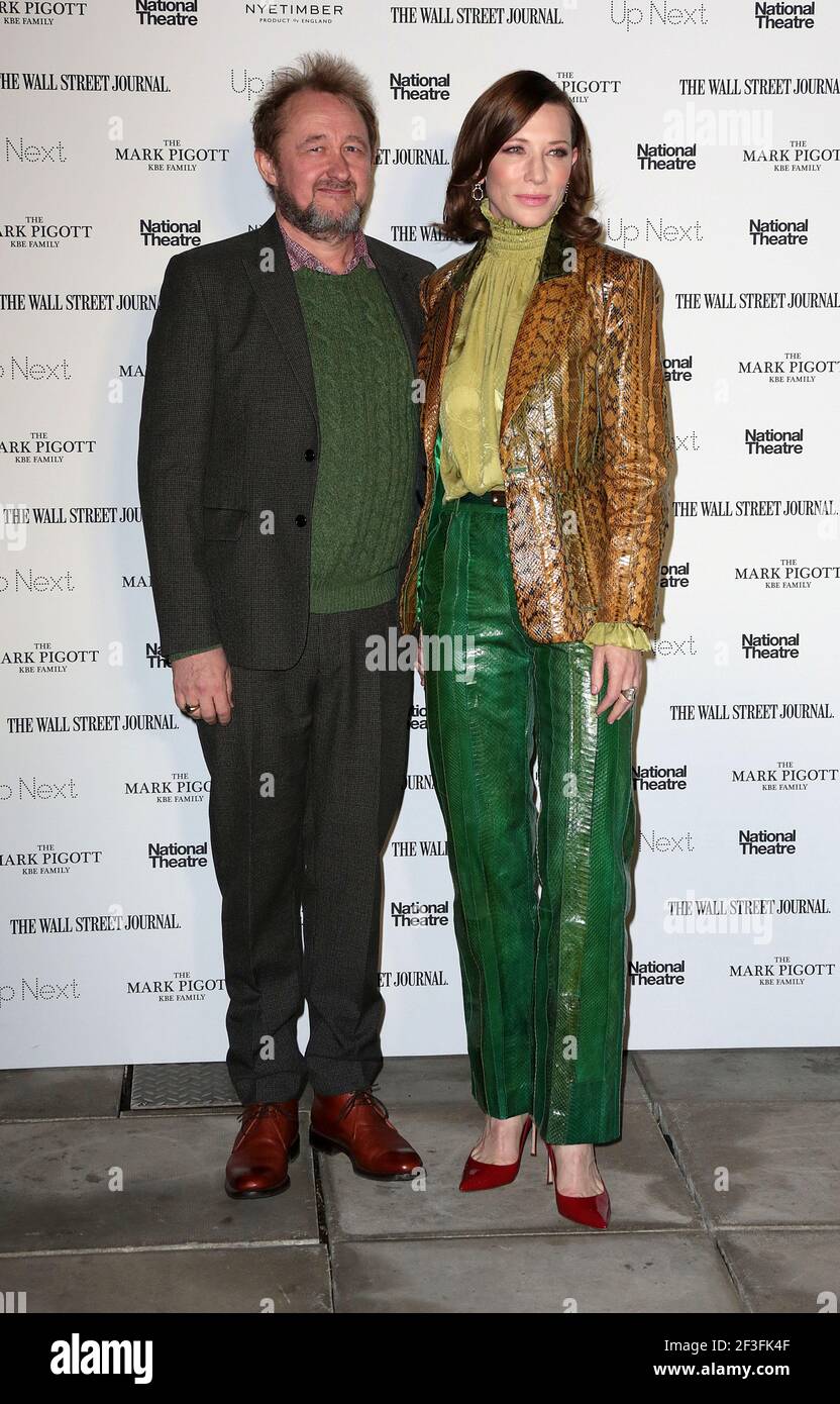 Mar 05, 2019 - London, England, UK - The National Theatre's Up Next Gala  Photo Shows: Cate Blanchett and Andrew Upton Stock Photo