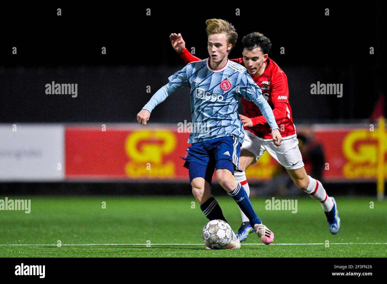 ALKMAAR, NETHERLANDS MARCH 15 Mohamed Taabouni of Jong AZ, Christian