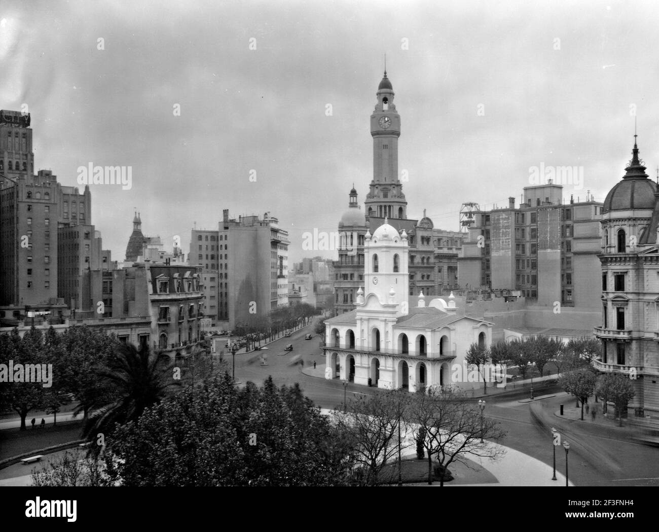 Plaza de Mayo, October 1940. Buenos Aires, Argentina Stock Photo