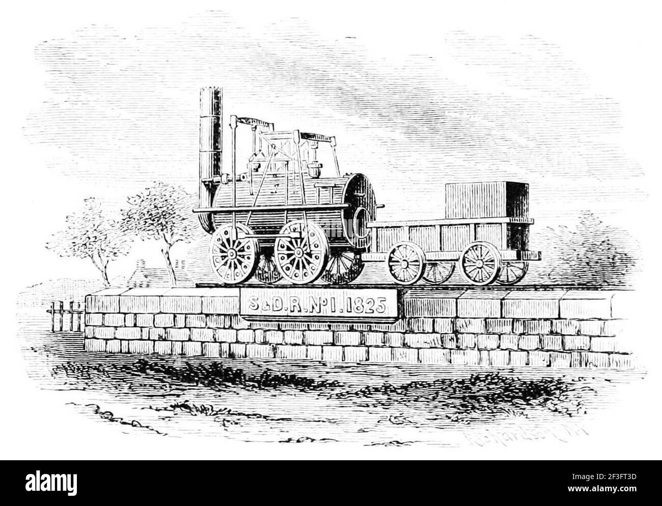 Stockton and darlington engine no 1 1825. Stock Photo