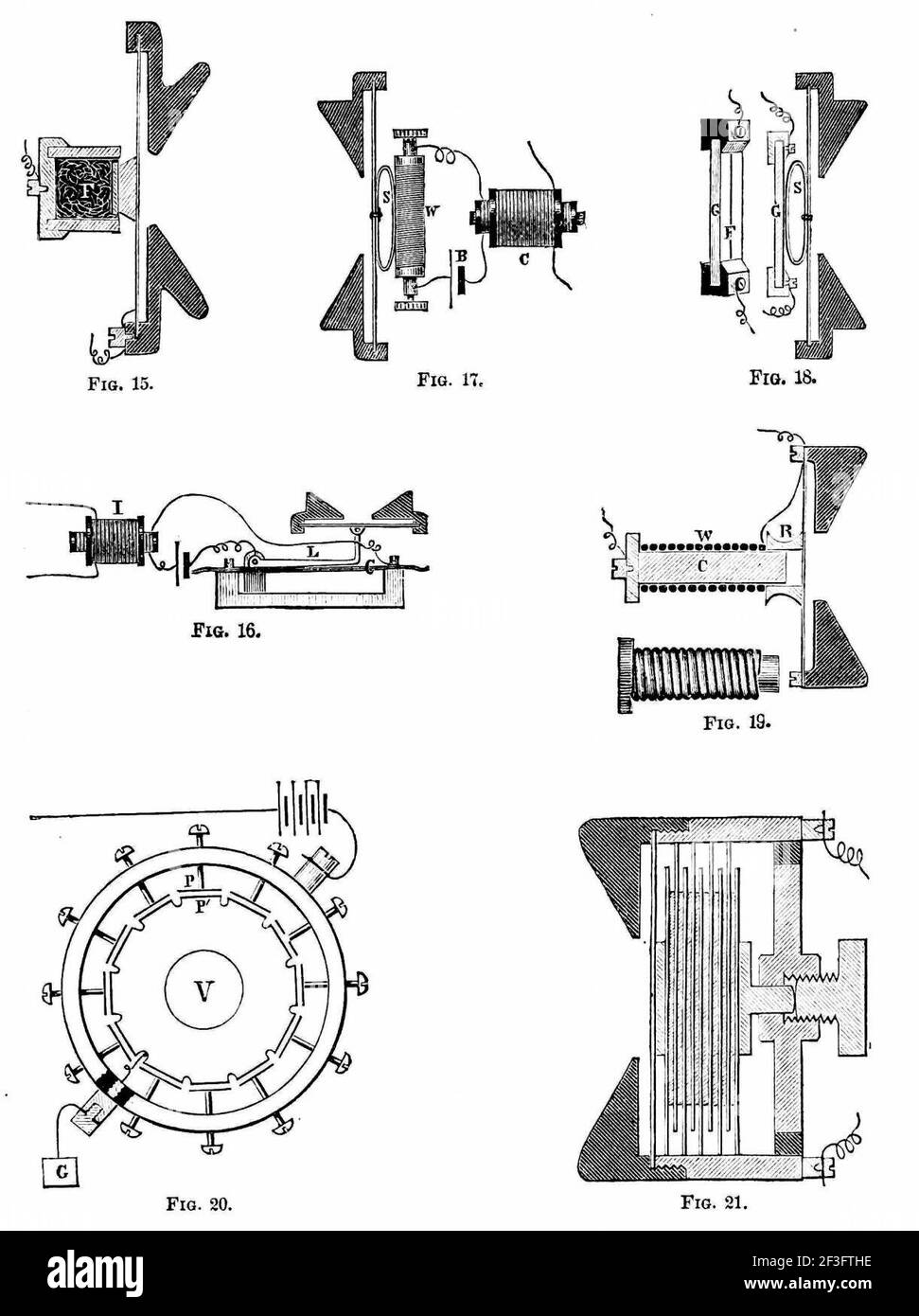 Edison static charge telephone components Stock Photo - Alamy