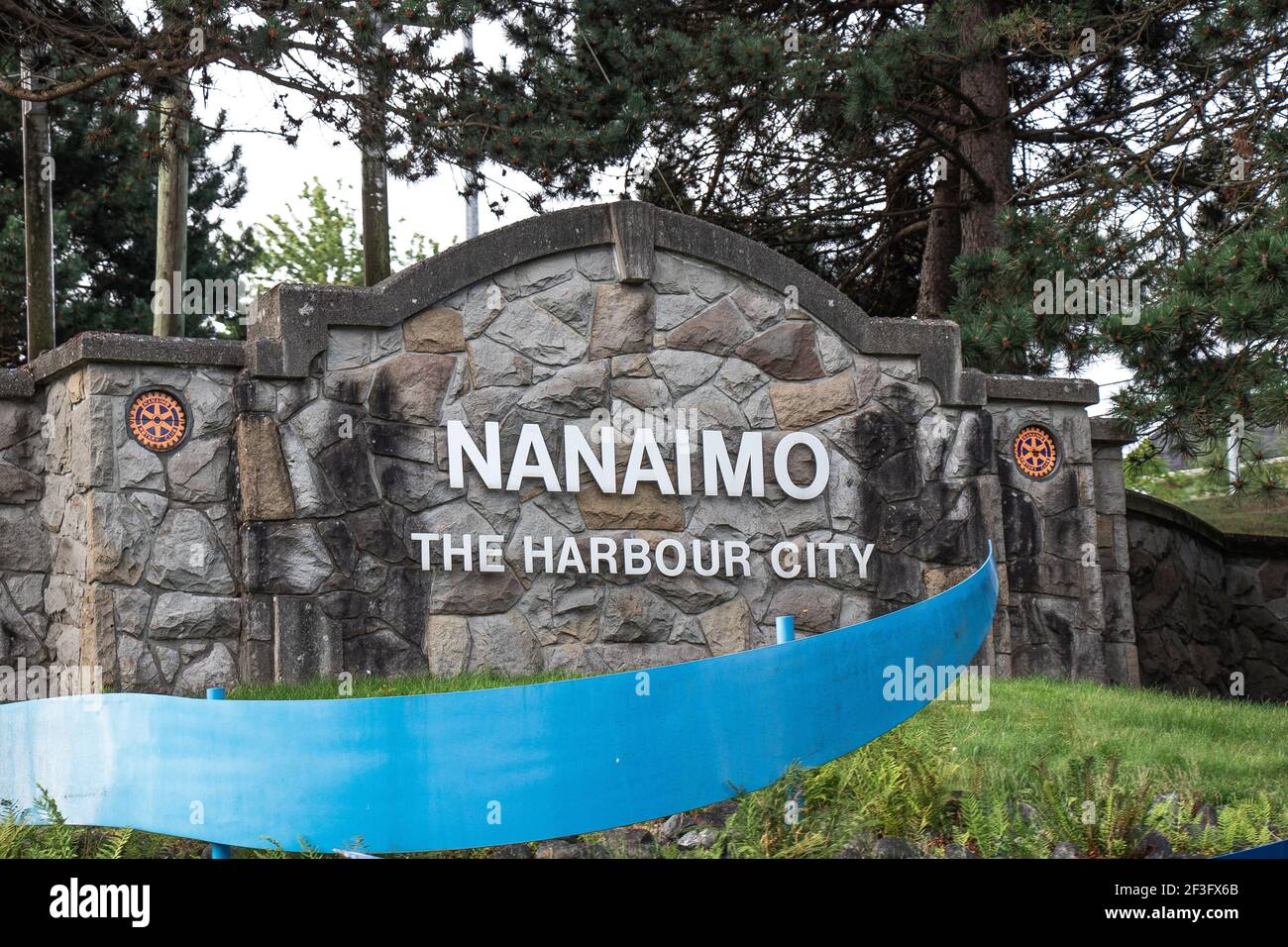 Nanaimo, Canada July 16,2021 View of sign Nanaimo The