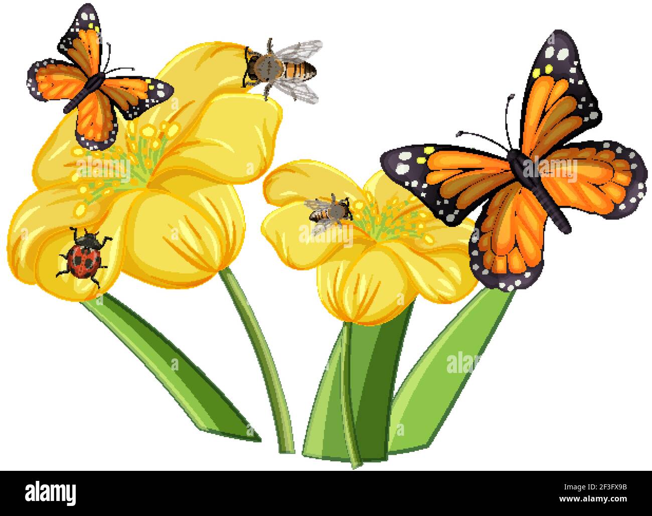 Close up plants flowers Stock Vector Images - Alamy