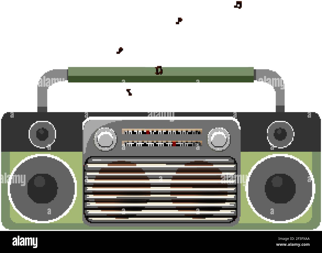 Front of classic radio isolated illustration Stock Vector Image & Art -  Alamy