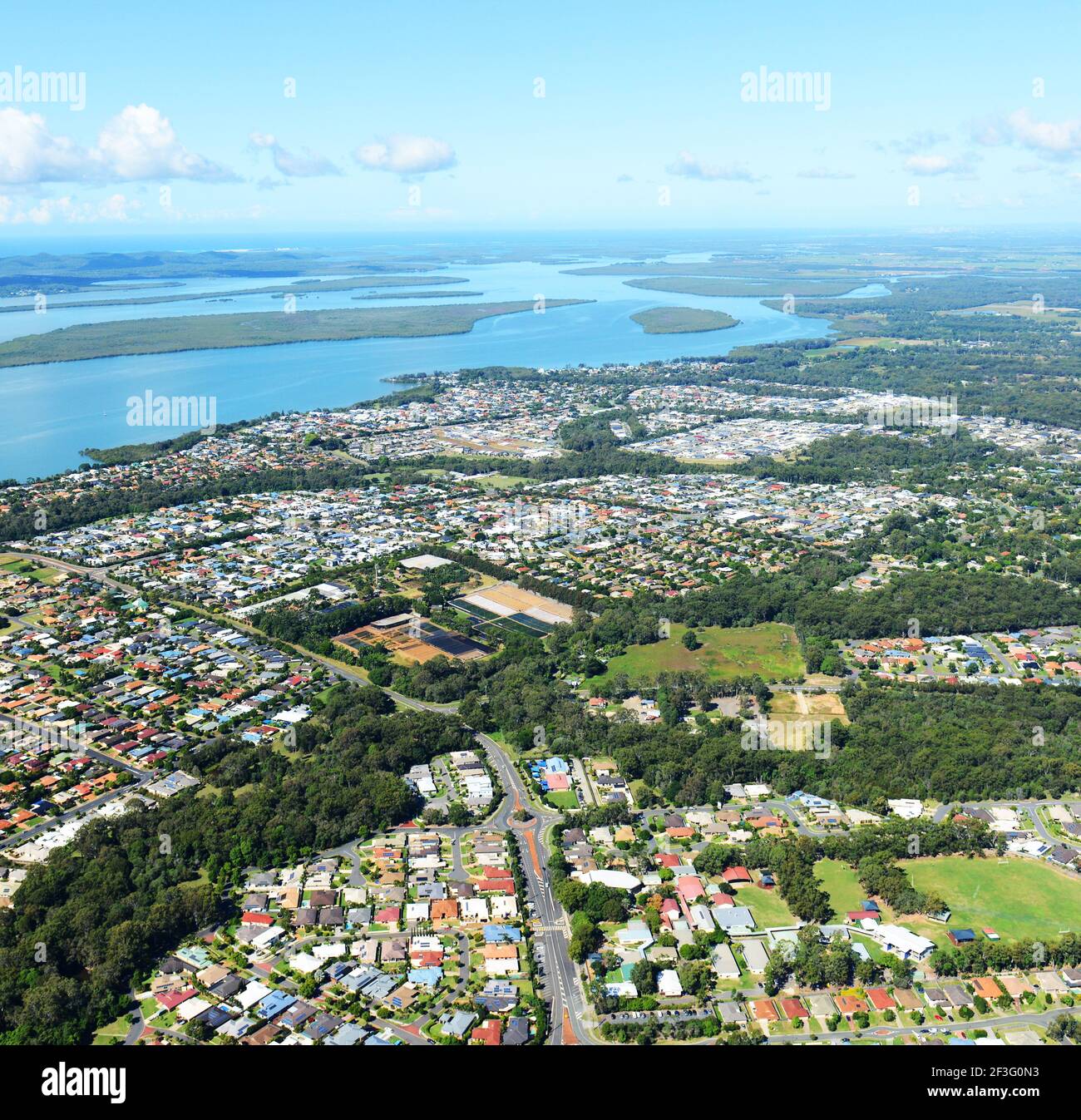 Aerial view of Redland Bay, Queensland, Australia Stock Photo Alamy