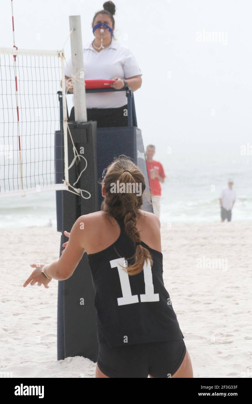 NCAA Women's Beach Volleyball 2021 in Gulf Shores, Alabama, USA Stock