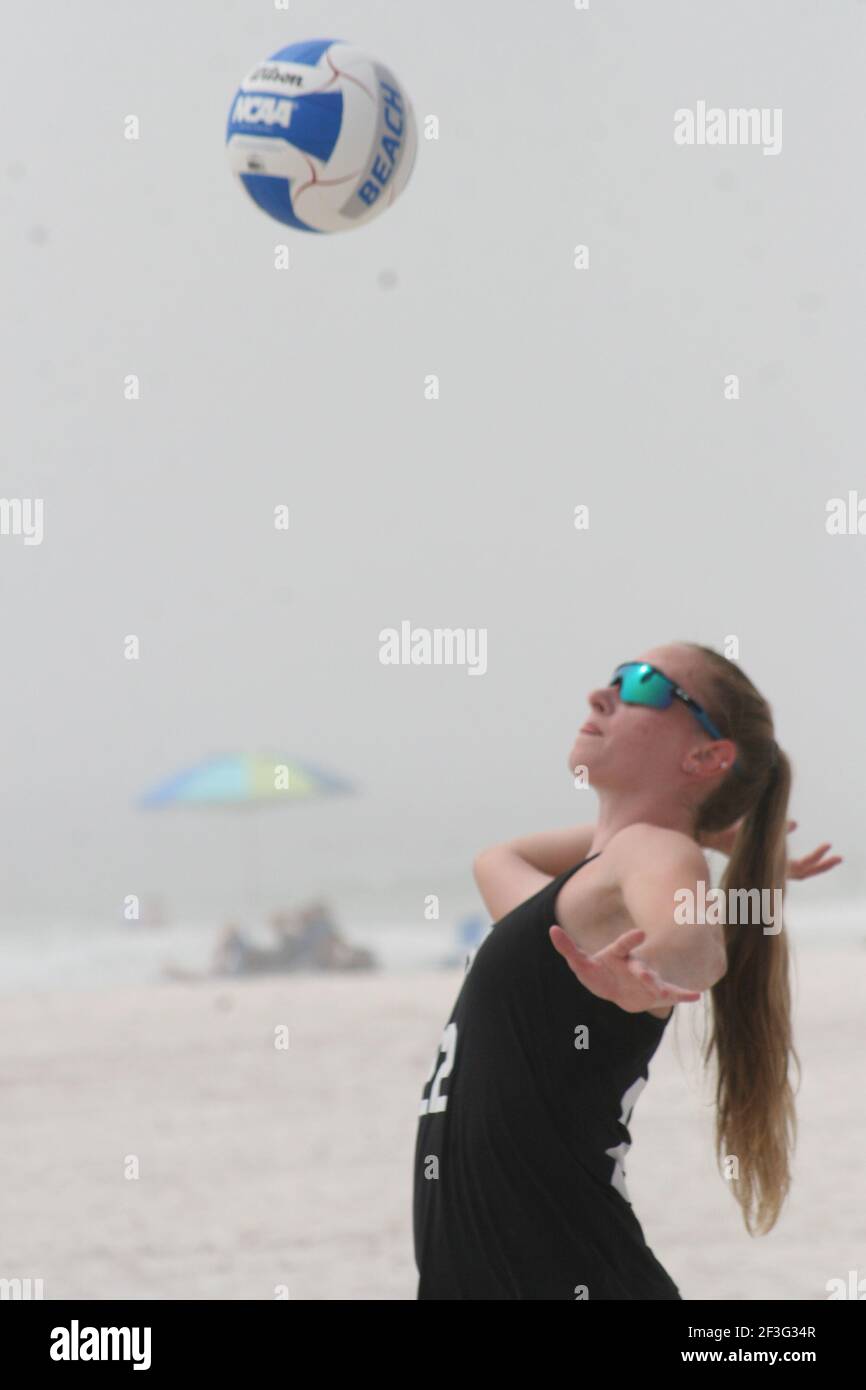 NCAA Women's Beach Volleyball 2021 in Gulf Shores, Alabama, USA Stock