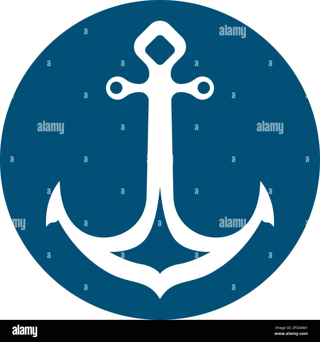 Anchor logo illustration hi-res stock photography and images - Alamy