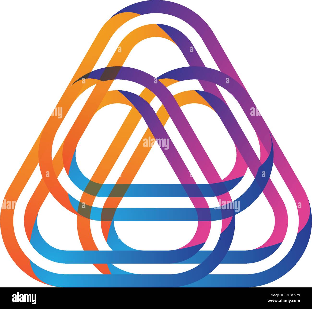 Triangle logo template vector icon illustration design Stock Vector