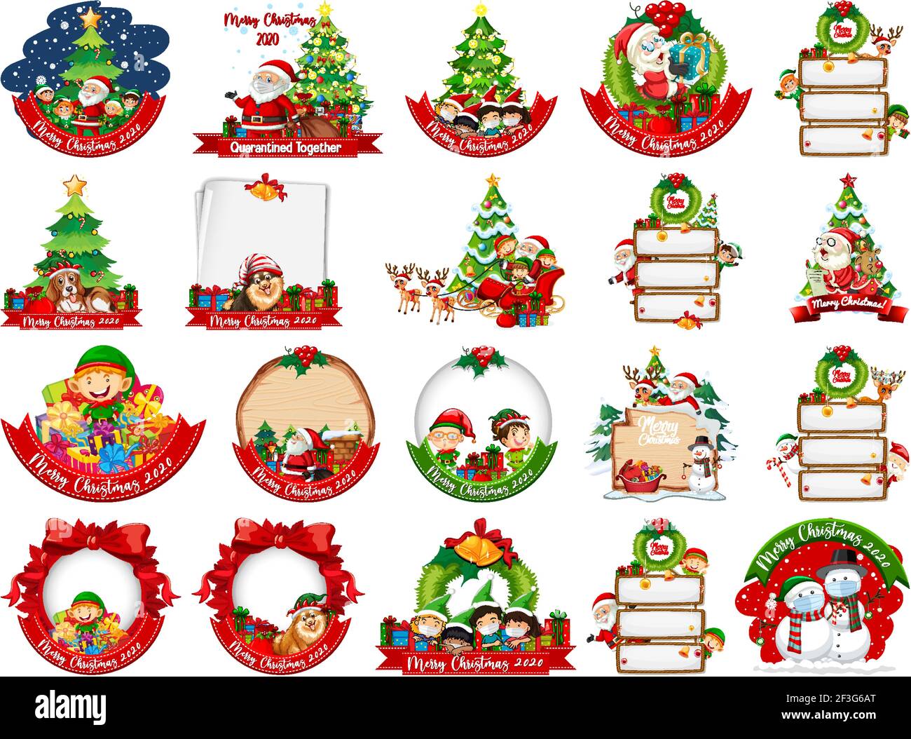 Set Of Blank Christmas Card Template Isolated On White Background set-of-blank-christmas-card-template-isolated-on-white-background