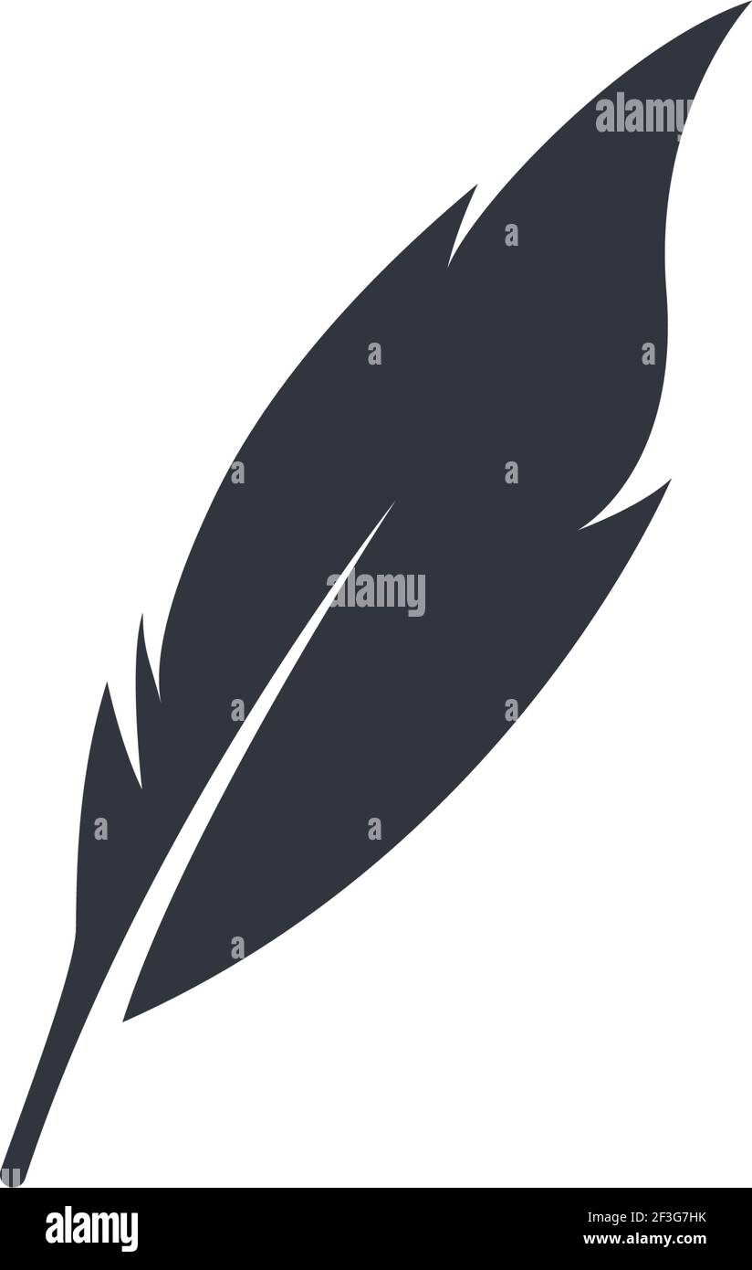 Feather logo vector icon illustration design Stock Vector