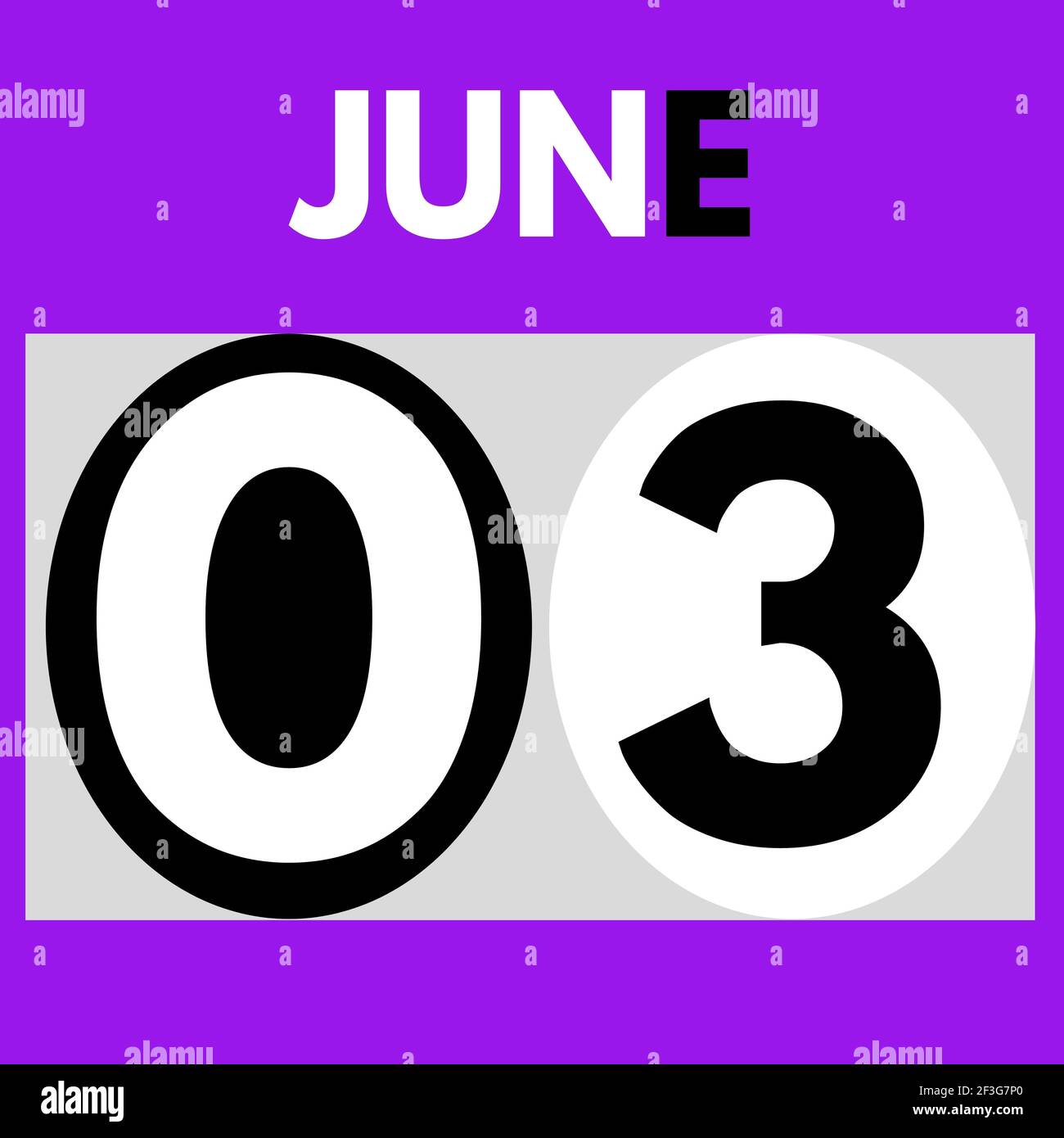 June 3 . Modern daily calendar icon .date ,day, month .calendar for the ...