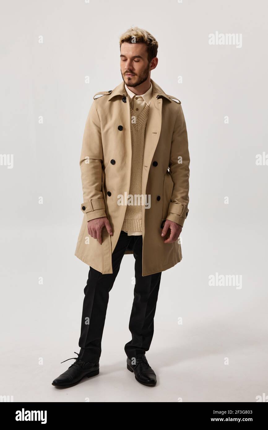 beige coat man